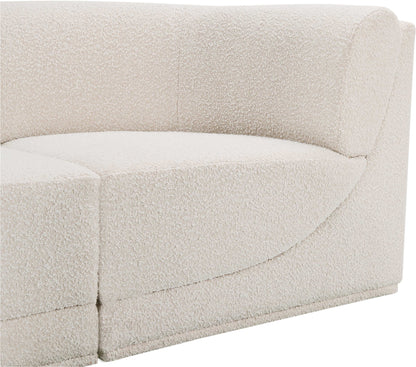 Rudy Cream Boucle Fabric Modular Sofa S128