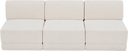 Rudy Cream Boucle Fabric Modular Sofa S90