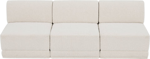 Rudy Cream Boucle Fabric Modular Sofa S90