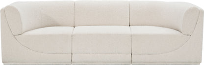 Rudy Cream Boucle Fabric Modular Sofa S98