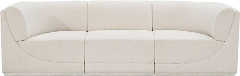 Rudy Cream Boucle Fabric Modular Sofa S98