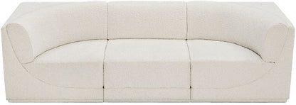 Rudy Cream Boucle Fabric Modular Sofa S98