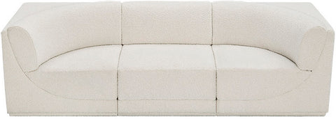 Rudy Cream Boucle Fabric Modular Sofa S98