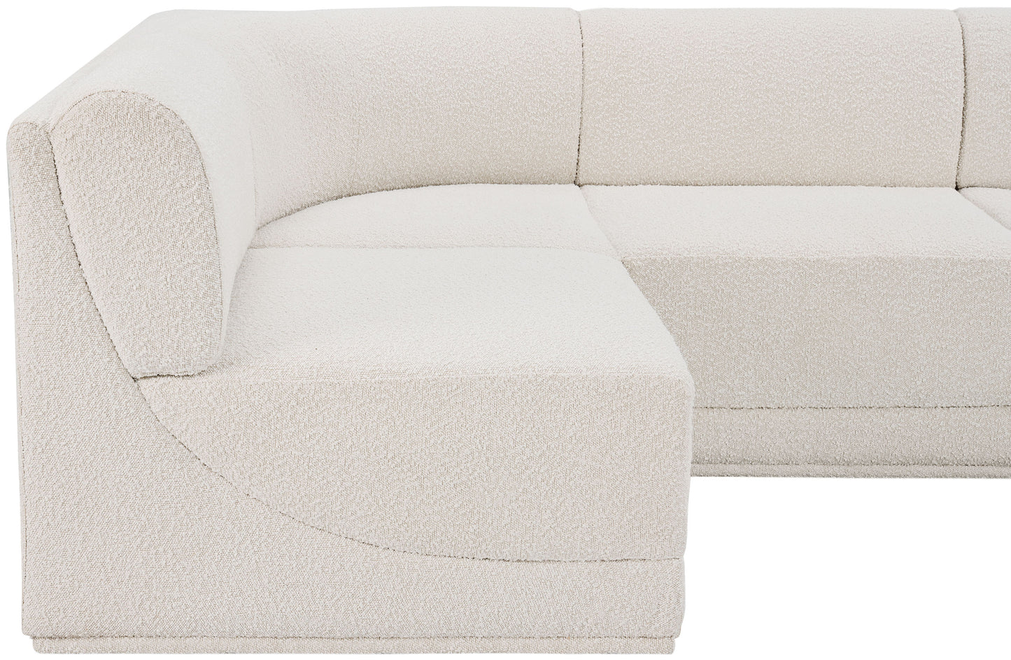 rudy cream boucle fabric modular sectional sec4a