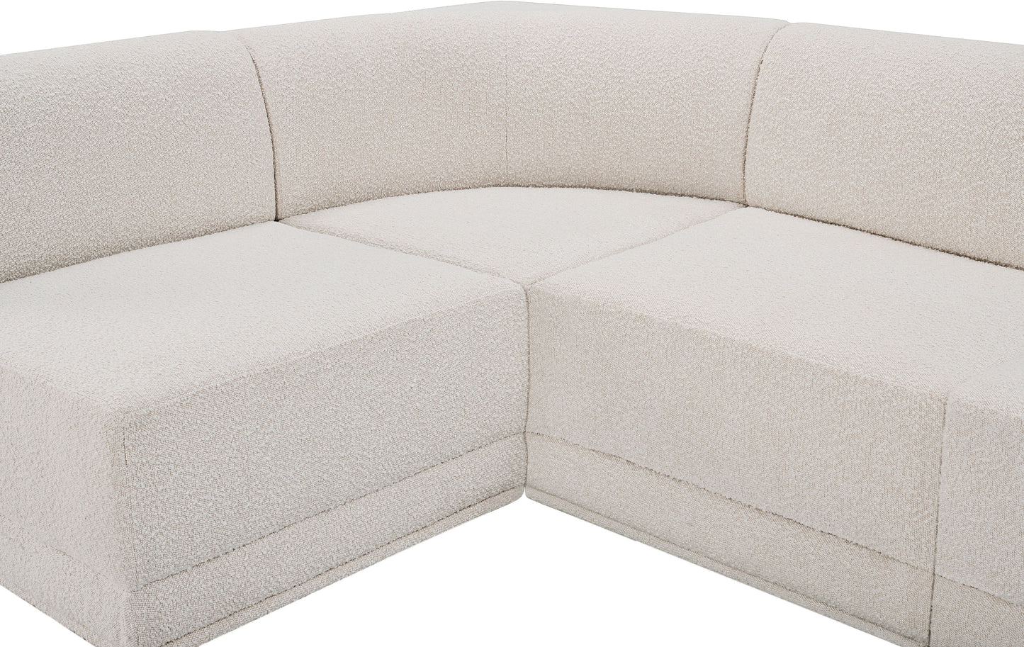 rudy cream boucle fabric modular sectional sec4a