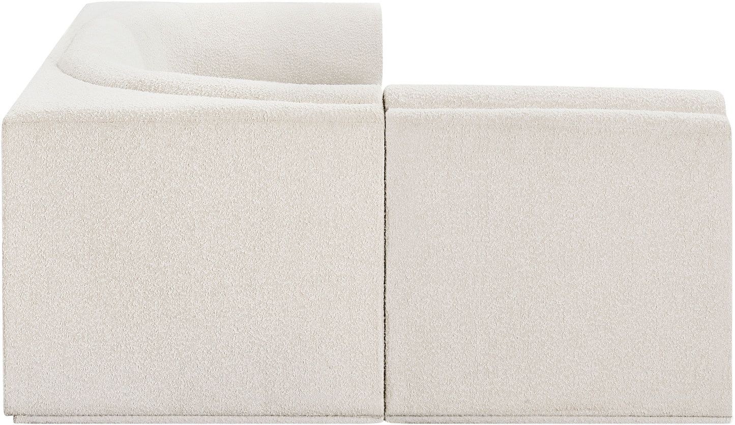 rudy cream boucle fabric modular sectional sec4a