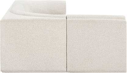 Rudy Cream Boucle Fabric Modular Sectional Sec4A