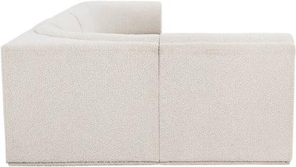 Rudy Cream Boucle Fabric Modular Sectional Sec5A