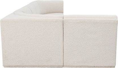 Rudy Cream Boucle Fabric Modular Sectional Sec6A