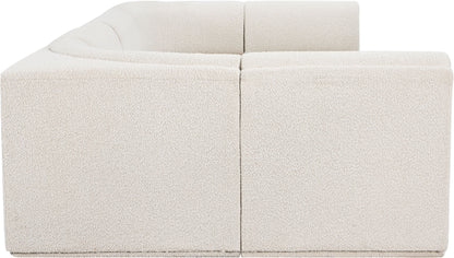 Rudy Cream Boucle Fabric Modular Sectional Sec6B