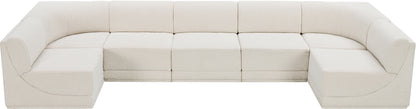 Rudy Cream Boucle Fabric Modular Sectional Sec7A