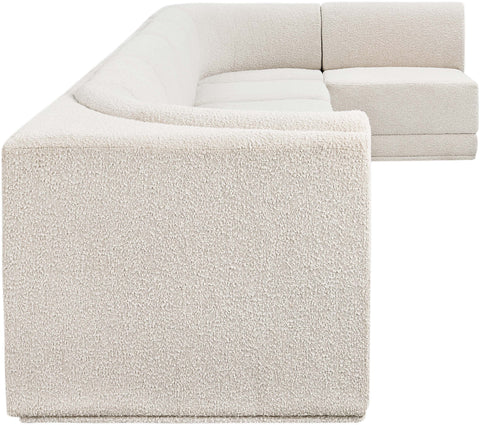 Rudy Cream Boucle Fabric Modular Sectional Sec7B