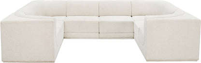 Rudy Cream Boucle Fabric Modular Sectional Sec8A