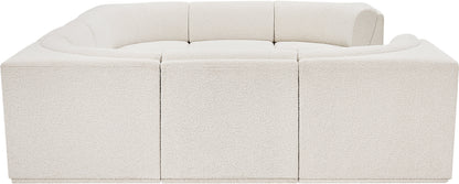 Rudy Cream Boucle Fabric Modular Sectional Sec8A