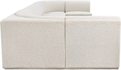 Rudy Cream Boucle Fabric Modular Sectional Sec8B