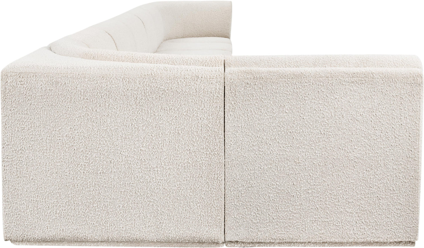 rudy cream boucle fabric modular sectional sec8c