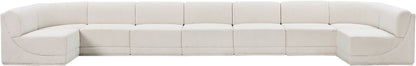 Rudy Cream Boucle Fabric Modular Sectional Sec9A