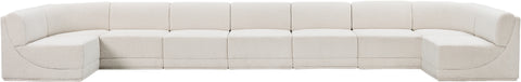 Rudy Cream Boucle Fabric Modular Sectional Sec9A