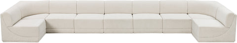 Rudy Cream Boucle Fabric Modular Sectional Sec9A