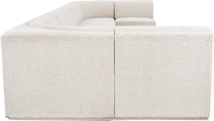 Rudy Cream Boucle Fabric Modular Sectional Sec9A