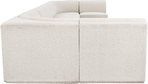 Rudy Cream Boucle Fabric Modular Sectional Sec9A