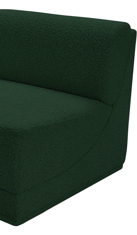 Rudy Green Boucle Fabric Armless Armless