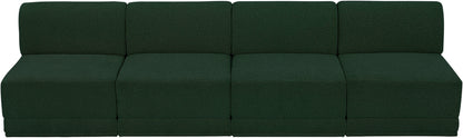 Rudy Green Boucle Fabric Modular Sofa S120