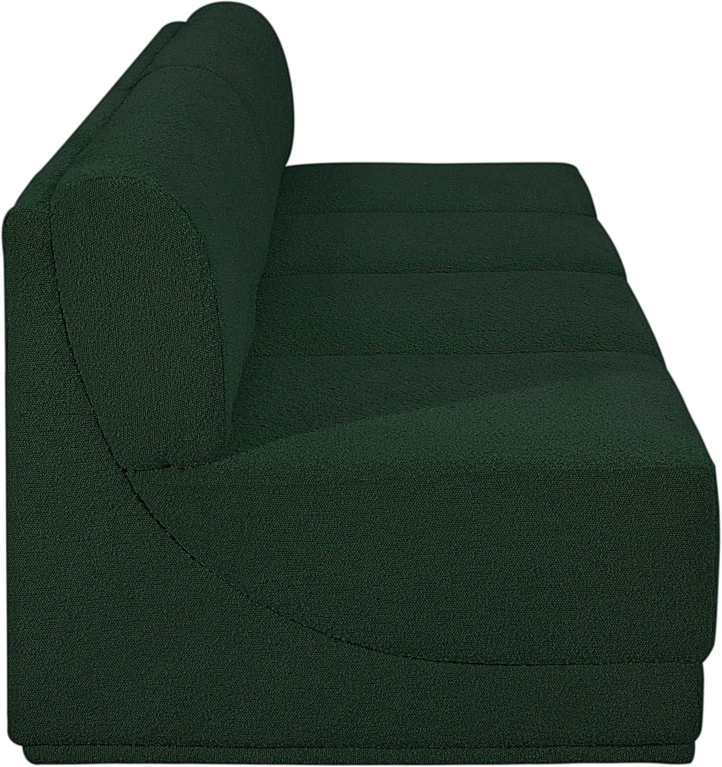 rudy green boucle fabric modular sofa s120