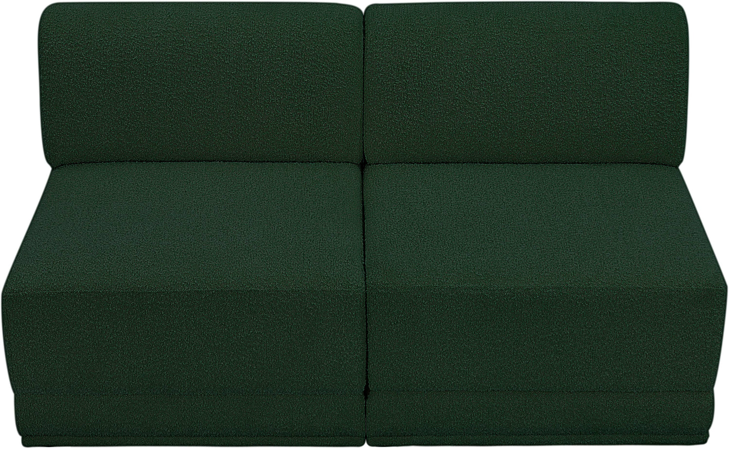 rudy green boucle fabric modular sofa s60