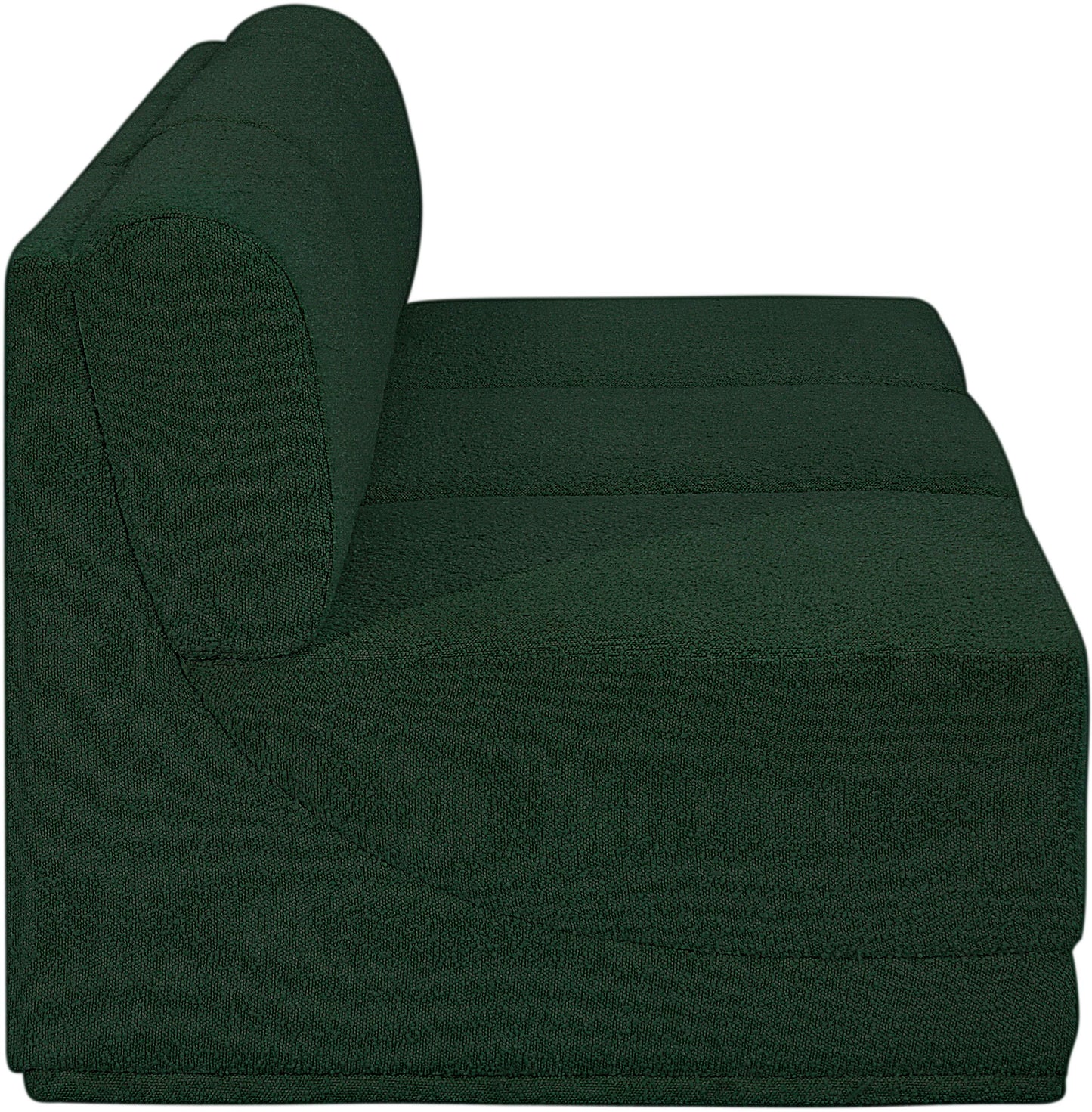 rudy green boucle fabric modular sofa s90