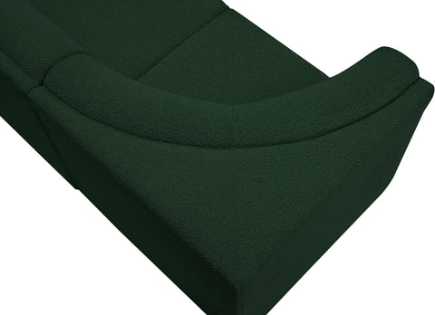 Estelle Green 98 Boucle Fabric Upholstered Modular Sofa, 3-Piece