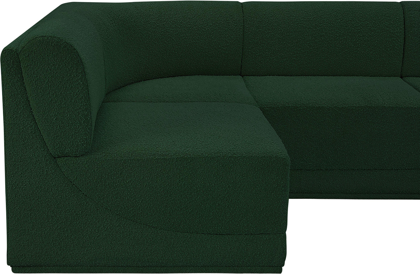 rudy green boucle fabric modular sectional sec4a