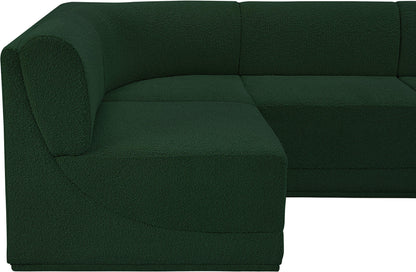 Rudy Green Boucle Fabric Modular Sectional Sec4A