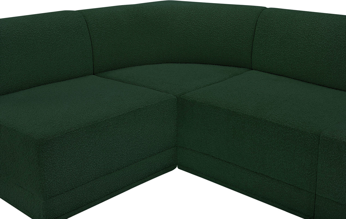 rudy green boucle fabric modular sectional sec4a