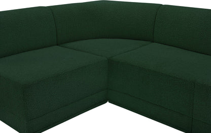 Rudy Green Boucle Fabric Modular Sectional Sec4A