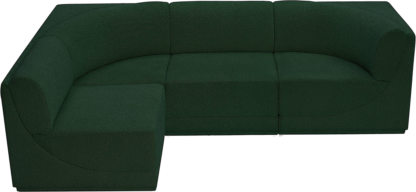 rudy green boucle fabric modular sectional sec4a