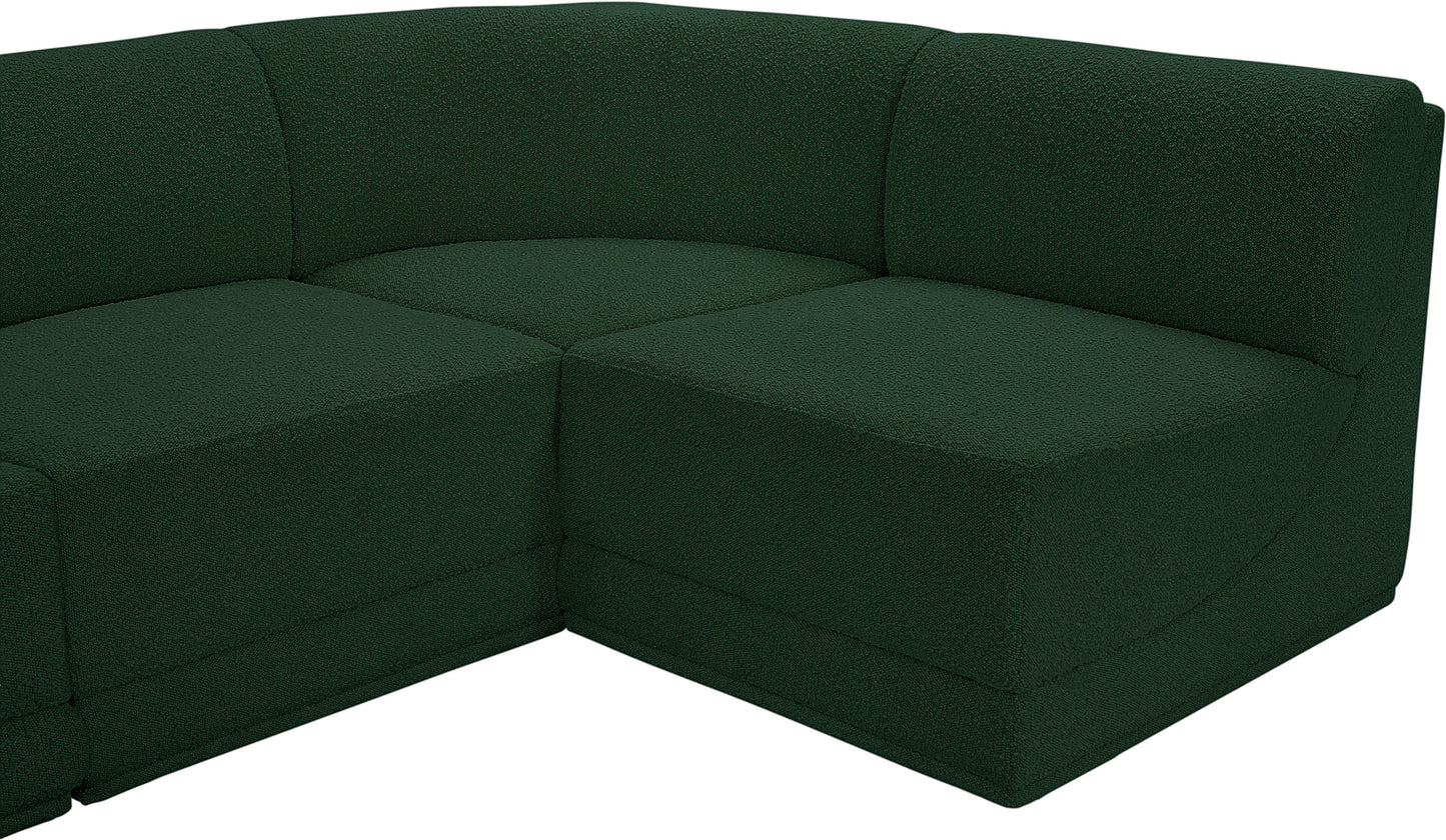 rudy green boucle fabric modular sectional sec4a