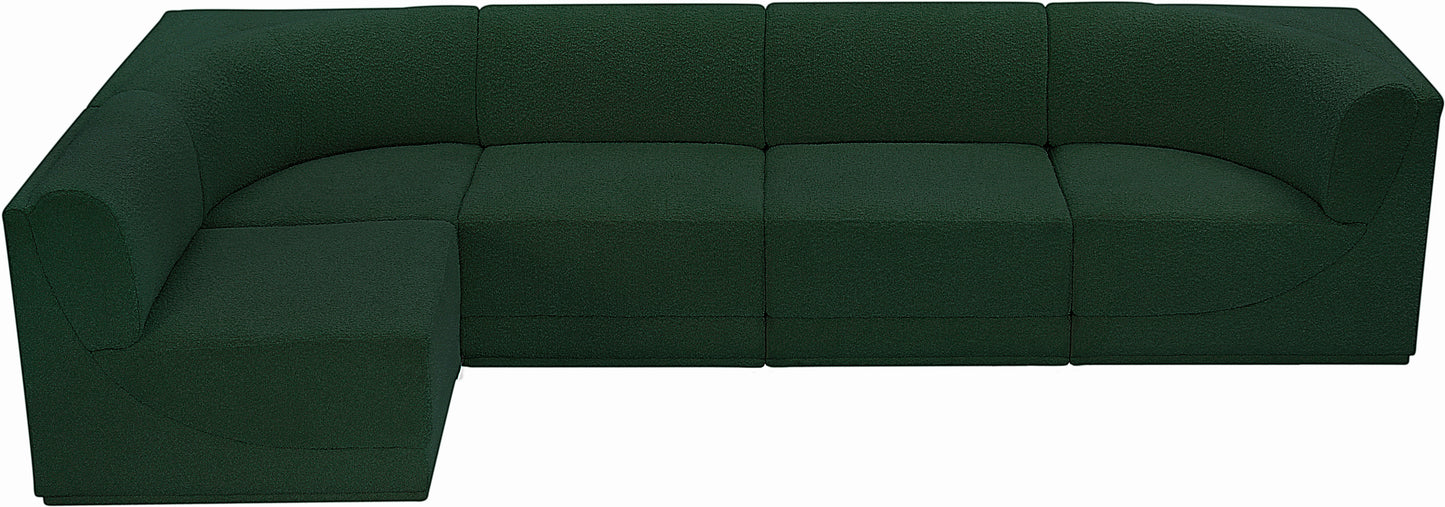 rudy green boucle fabric modular sectional sec5a