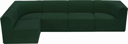 Rudy Green Boucle Fabric Modular Sectional Sec5A