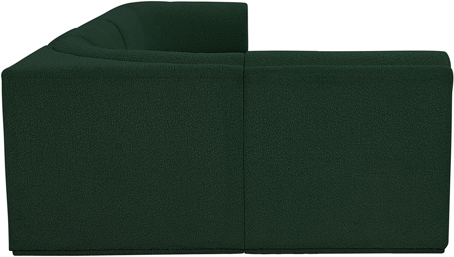 rudy green boucle fabric modular sectional sec5a