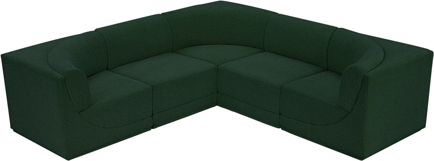 rudy green boucle fabric modular sectional sec5b