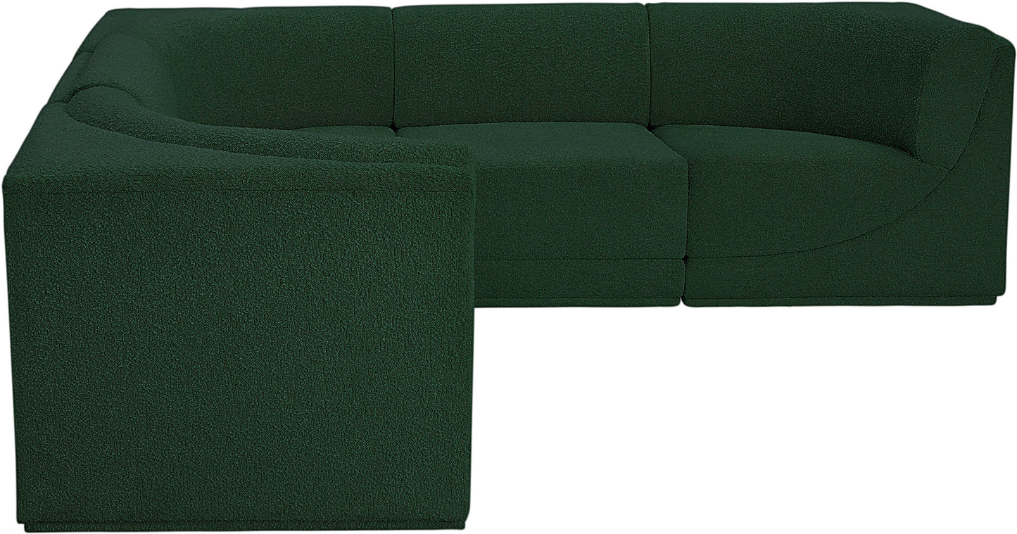 rudy green boucle fabric modular sectional sec5b