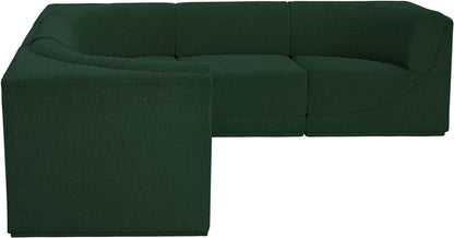 Rudy Green Boucle Fabric Modular Sectional Sec5B