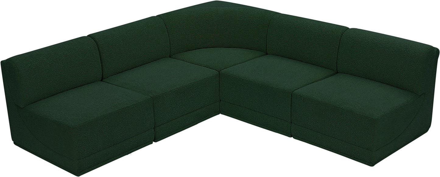 rudy green boucle fabric modular sectional sec5c