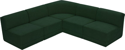 Rudy Green Boucle Fabric Modular Sectional Sec5C