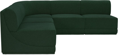 Rudy Green Boucle Fabric Modular Sectional Sec5C