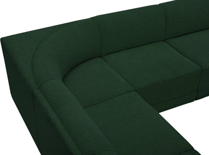 Rudy Green Boucle Fabric Modular Sectional Sec5C