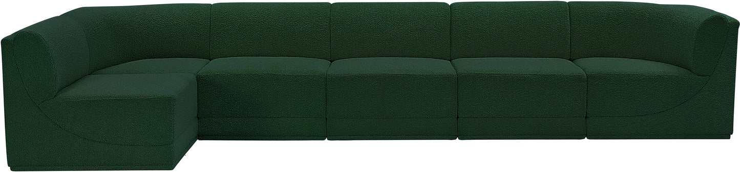 rudy green boucle fabric modular sectional sec6a