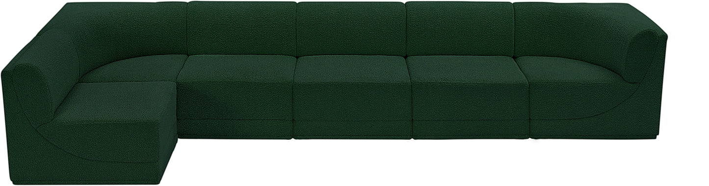 rudy green boucle fabric modular sectional sec6a