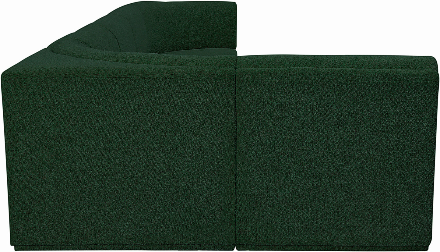 rudy green boucle fabric modular sectional sec6a